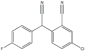 (2-Cyano-4-chlorophenyl)(4-fluorophenyl)acetonitrile 结构式