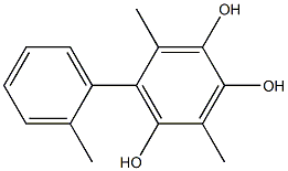 3,6-Dimethyl-5-(2-methylphenyl)benzene-1,2,4-triol 结构式
