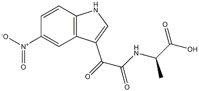 N-[[(5-Nitro-1H-indol-3-yl)carbonyl]carbonyl]-D-alanine 结构式