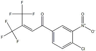 1-(4-Chloro-3-nitrophenyl)-4,4,4-trifluoro-3-(trifluoromethyl)-2-buten-1-one 结构式