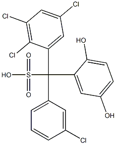 (3-Chlorophenyl)(2,3,5-trichlorophenyl)(2,5-dihydroxyphenyl)methanesulfonic acid 结构式