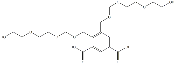 4,5-Bis(9-hydroxy-2,4,7-trioxanonan-1-yl)isophthalic acid 结构式