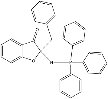2-Benzyl-2-(triphenylphosphoranylidene)aminobenzofuran-3(2H)-one 结构式