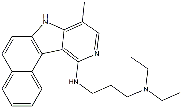 11-(3-Diethylaminopropylamino)-8-methyl-7H-benzo[e]pyrido[4,3-b]indole 结构式