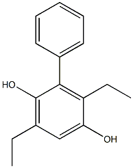 2-Phenyl-3,6-diethylbenzene-1,4-diol 结构式