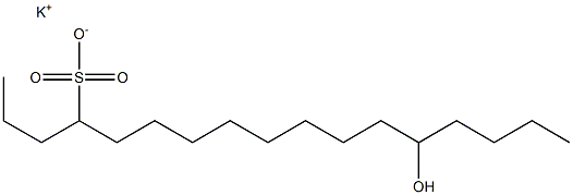 13-Hydroxyheptadecane-4-sulfonic acid potassium salt 结构式