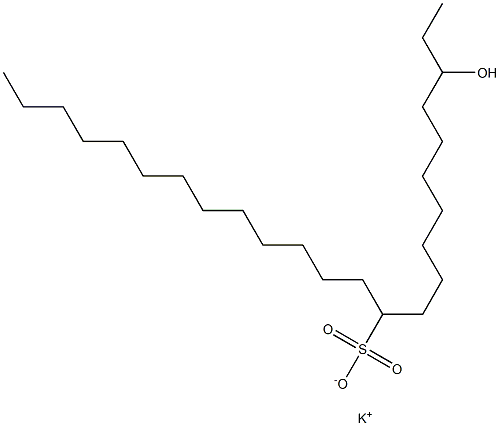 3-Hydroxytetracosane-11-sulfonic acid potassium salt 结构式