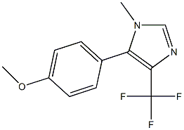 1-Methyl-4-trifluoromethyl-5-(4-methoxyphenyl)-1H-imidazole 结构式