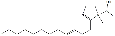 2-(3-Dodecenyl)-1-ethyl-1-(1-hydroxyethyl)-2-imidazoline-1-ium 结构式