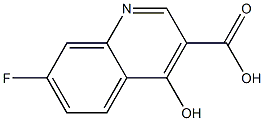 7-Fluoro-4-hydroxyquinoline-3-carboxylic acid 结构式
