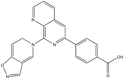 4-(8-Benzo[1,2,5]oxadiazol-5-yl-[1,7]naphthyridin-6-yl)-benzoic acid 结构式