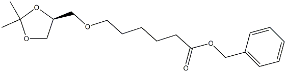 6-((S)-2,2-Dimethyl-[1,3]dioxolan-4-ylmethoxy)-hexanoic acid benzyl ester 结构式