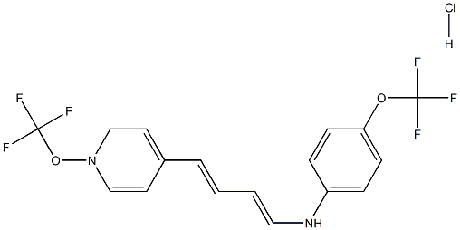 (4-Aza-4-(4-(trifluoromethoxy)phenyl)buta-1,3-dienyl)(4-(trifluoromethoxy)phenyl)amine, hydrochloride 结构式