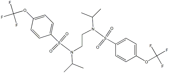 (Isopropyl)(2-((isopropyl)((4-(trifluoromethoxy)phenyl)sulfonyl)amino)ethyl)((4-(trifluoromethoxy)phenyl)sulfonyl)amine 结构式