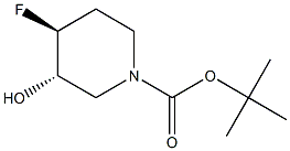 (3S,4S)-tert-butyl 4-fluoro-3-hydroxypiperidine-1-carboxylate 结构式