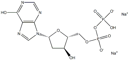 2‘-脱氧肌苷二磷酸二钠盐 结构式