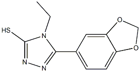 5-Benzo[1,3]dioxol-5-yl-4-ethyl-4H-[1,2,4]triazole-3-thiol 结构式