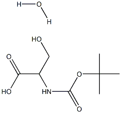 BOC-DL-Serine hydrate 结构式