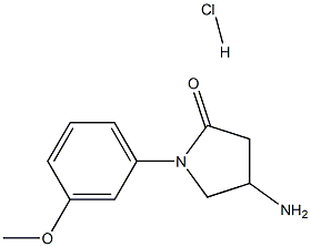 4-Amino-1-(3-methoxy-phenyl)-pyrrolidin-2-onehydrochloride 结构式