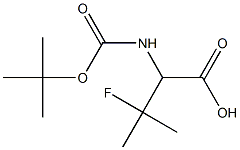 Boc-3-fluoro-DL-valine 结构式