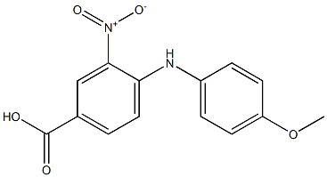 4-(4-Methoxyanilino)-3-nitrobenzoic acid 结构式