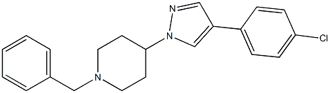 1 - 苄基-4 - (4 - (4 - 氯苯基)-1H -吡唑-1 - 基)哌啶 结构式