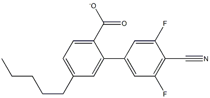 戊基苯甲酸对-3.5-二氟-4-氰基苯酚酯 结构式