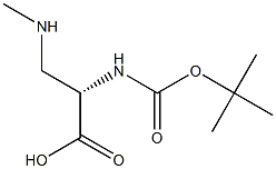 BOC-BETA-N-甲氨基-L-丙氨酸 结构式