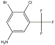 3-三氟甲基-4-氯-5-溴苯胺 结构式