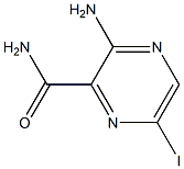 3-氨基-6-碘吡嗪-2-甲酰氨 结构式