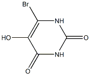 6-bromo-5-hydroxyuracil 结构式