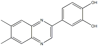 4-(6,7-dimethylquinoxalin-2-yl)benzene-1,2-diol 结构式