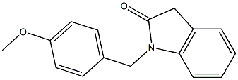 1-(4-methoxybenzyl)-1,3-dihydro-2H-indol-2-one 结构式