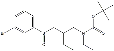 [2-(3-Bromo-benzenesulfinylmethyl)-butyl]-ethyl-carbamic acid tert-butyl ester 结构式