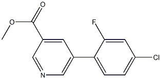 methyl 5-(4-chloro-2-fluorophenyl)pyridine-3-carboxylate 结构式