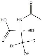 N-Acetyl-L-serine-2,3,3-d3 结构式