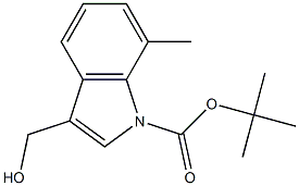 3-(Hydroxymethyl)-7-methyl-1H-indole-1-carboxylic acid tert-butyl ester 结构式