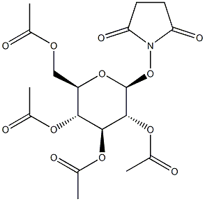 O-(2,3,4,6-Tetra-O-acetyl-b-D-glucopyranosyl)-N-hydroxysuccinimide 结构式