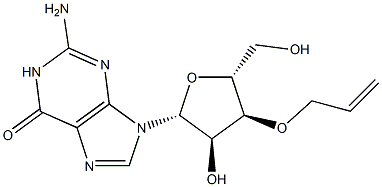 3'-O-烯丙基鸟苷 结构式