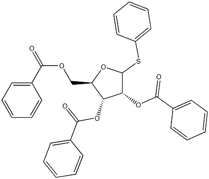 Phenyl-2,3,5-tri-O-benzoyl-D-thioribofuranoside 结构式