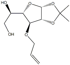 3-O-烯丙基1,2-O-异亚丙基-A-D-呋喃半乳糖 结构式