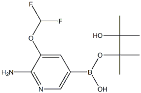 3-二氟甲氧基-2-氨基吡啶-5-硼酸频哪醇酯 结构式