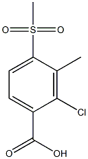 2-氯-3-甲基-4-甲砜基苯甲酸 结构式