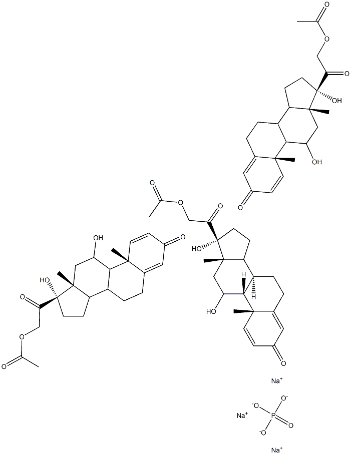 醋酸泼尼松龙磷酸钠 结构式