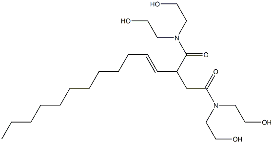 十二烯基丁二酸二乙醇酰胺 结构式