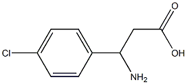 (RS)-3-氨基-3-(4-氯苯基)丙酸 结构式