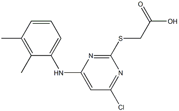 [[4-氯-6-[(2,3-二甲基苯基)氨基]-2-嘧啶基]硫代]乙酸 结构式