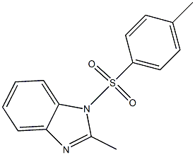 1-对甲苯磺酰基-2-甲基苯并咪唑 结构式