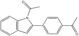 1-乙酰-2-(4-乙酰苯)吲哚 结构式