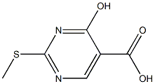 2-甲硫基-4-羟基-5-嘧啶甲酸 结构式